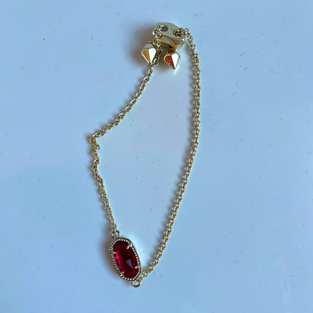 Kendra Scott Elaina adjustable chain bracelet in berry